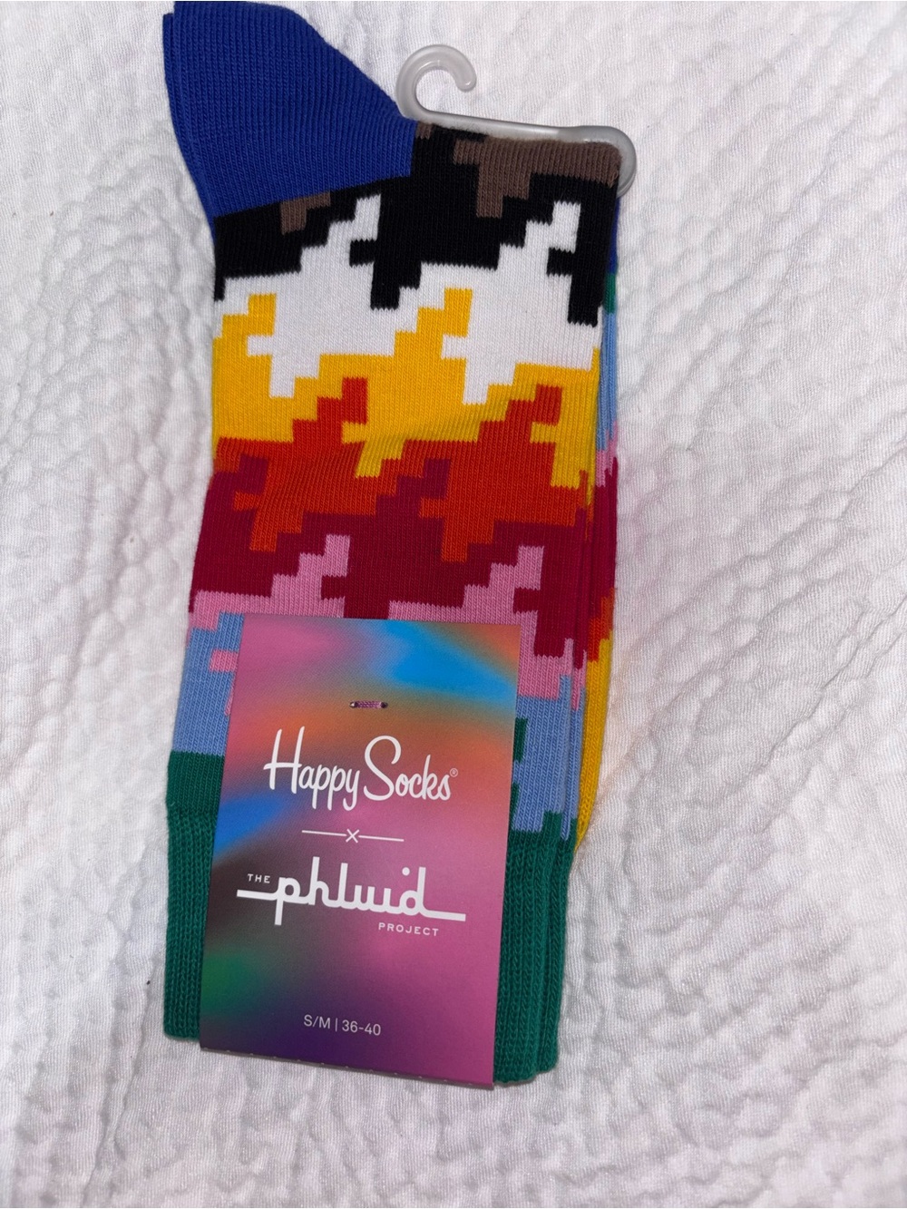 Happy Socks x phluid Colorblock Crew Socks - Multicolor Phluid Autism Awareness